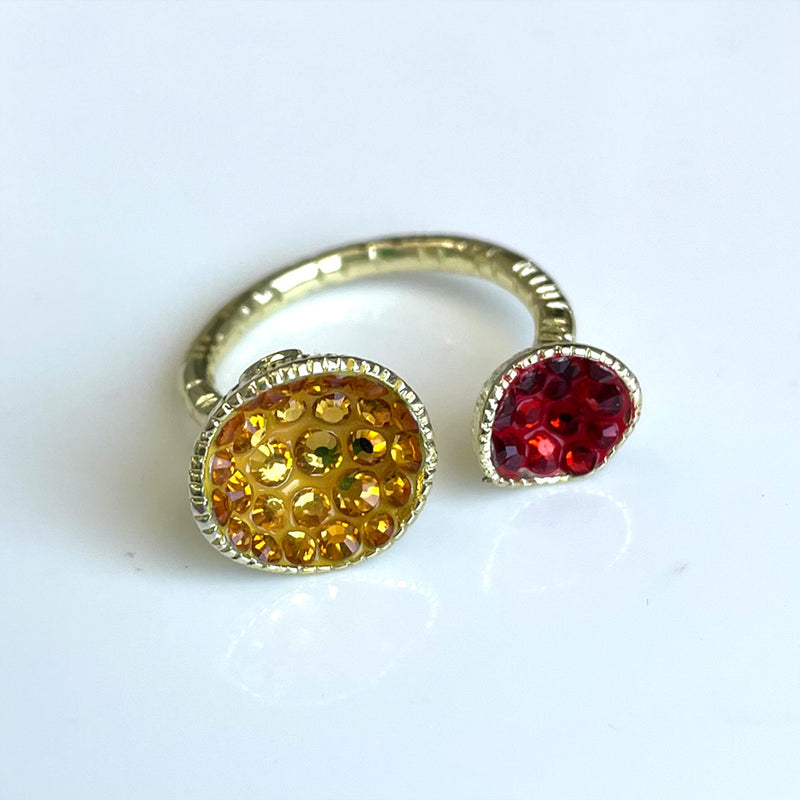 Geode Double Ring: Gold