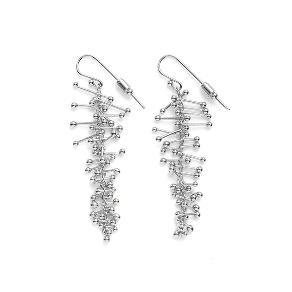 Silver Statement Chain Drop Earrings