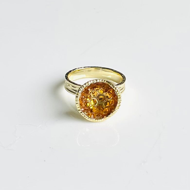 Geode Small Ring in Gold