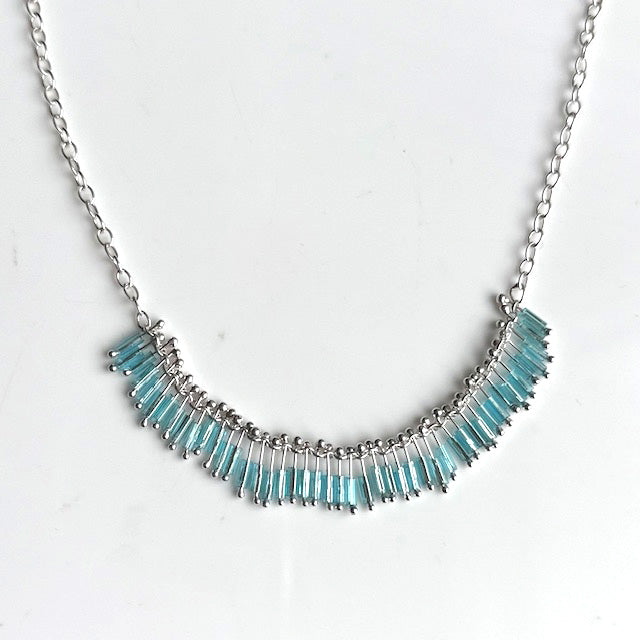 Deco Smiles Necklace: Aqua