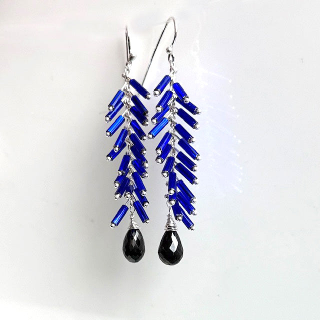 Brees Earrings: Cobalt