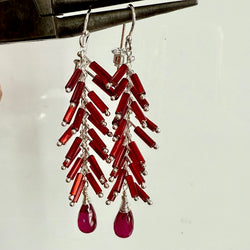 Brees Earrings: Red/Ruby
