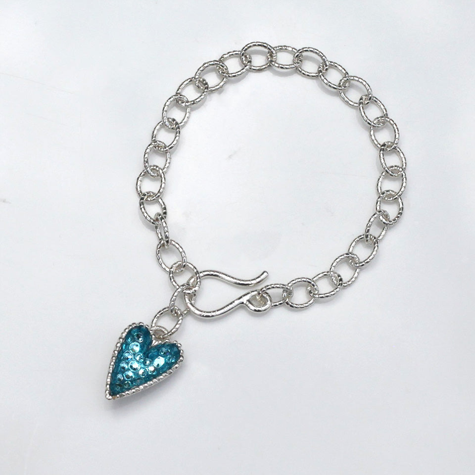 Blue deals heart bracelet