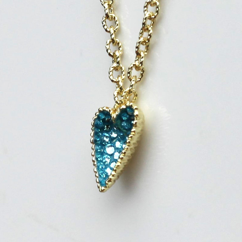 Geode Heart Necklace in Gold