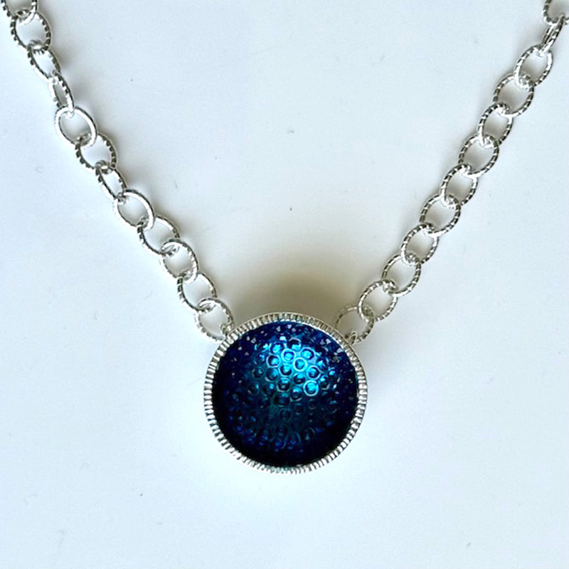 Geode Large Necklace in Silver