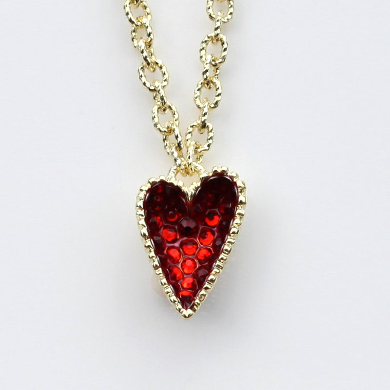 Geode Heart Necklace in Gold