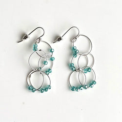 OXO Earrings: Aqua