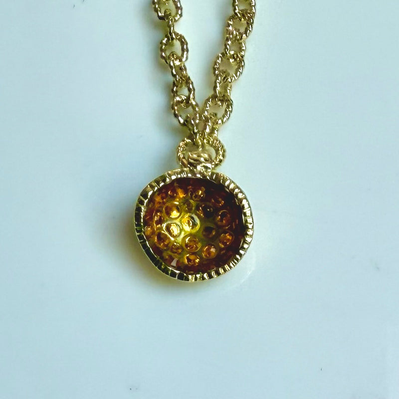 Geode Small Necklace in Gold