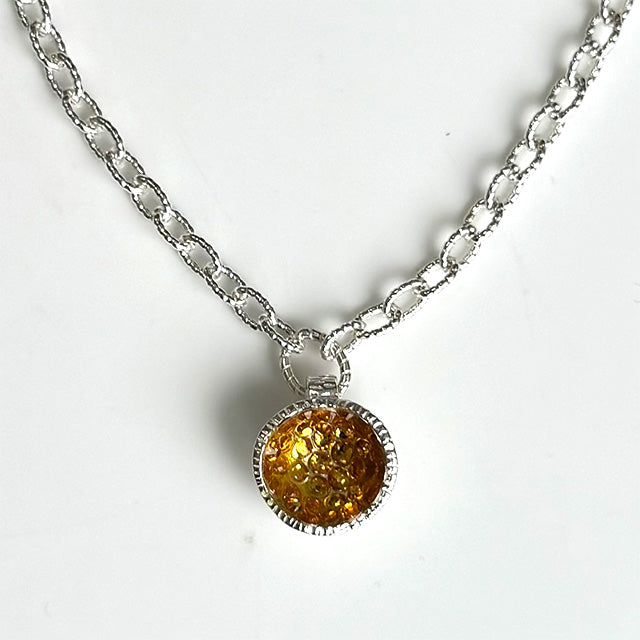 Geode Small Necklace in Silver