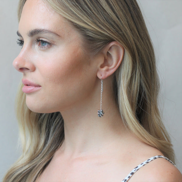 Alexis Plumb Earrings: Hematite