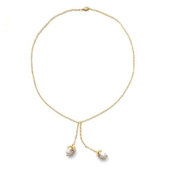 Acorn Double Necklace: Gold