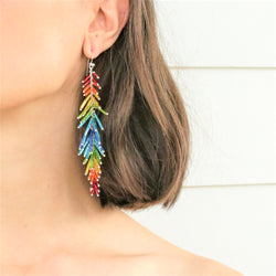 Duster Earrings: Rainbow