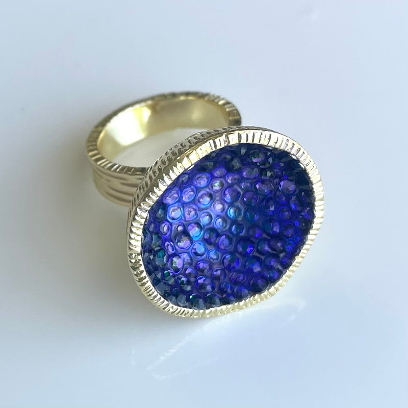 Geode Large Ring in Gold