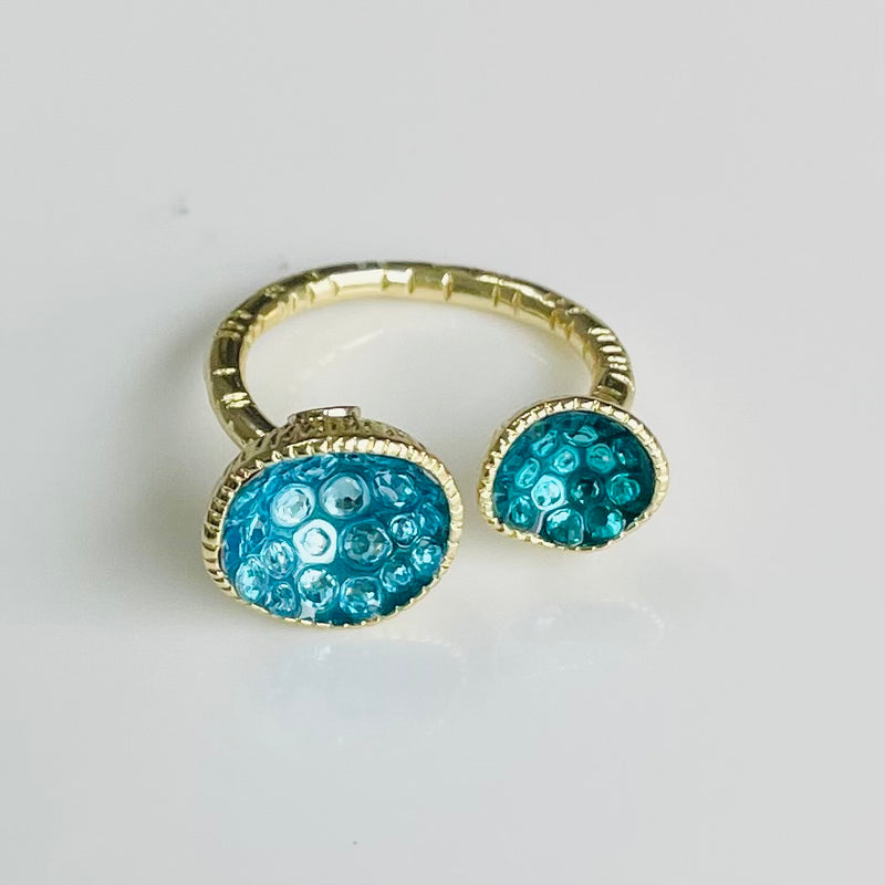 Geode Double Ring: Gold