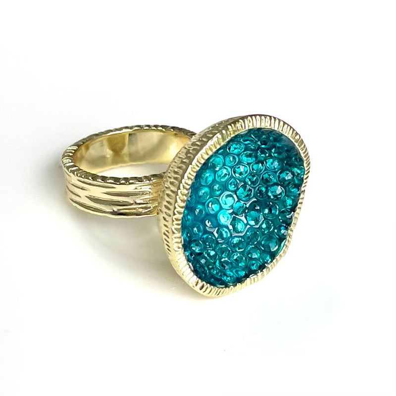 Geode Large Ring in Gold