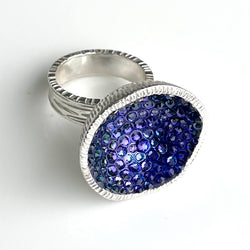 Geode Large Ring in Silver