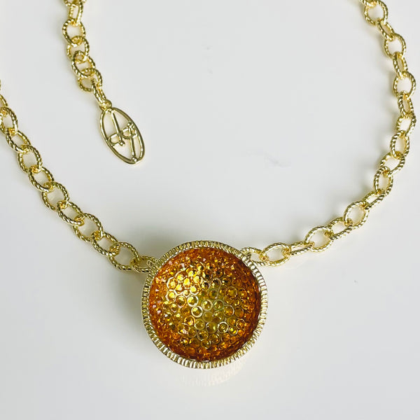 Geode Large Necklace in Gold