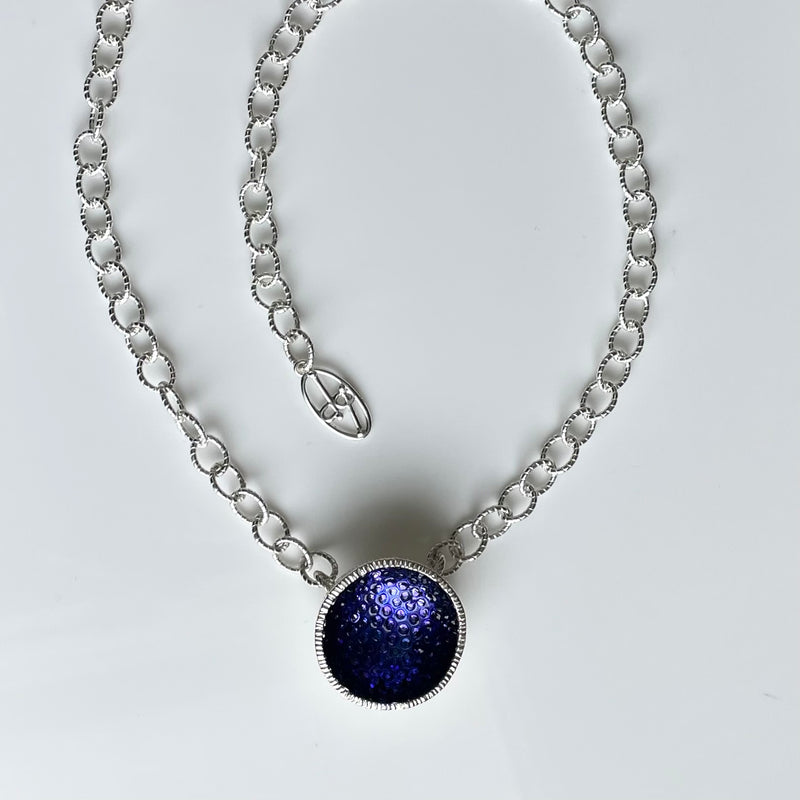 Geode Large Necklace in Silver
