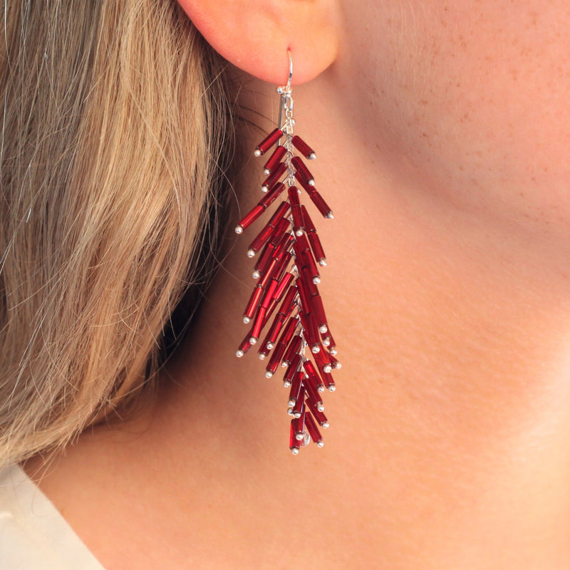 Duster Earrings: Rojo