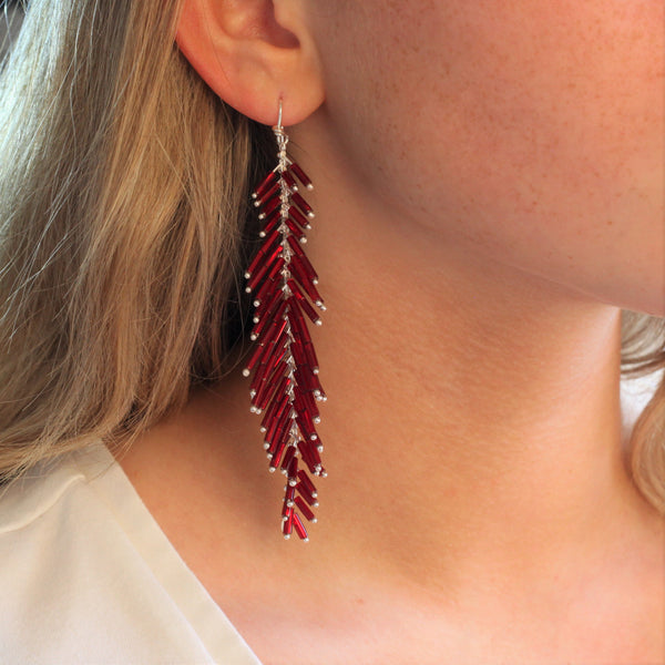 Duster Earrings: Rojo