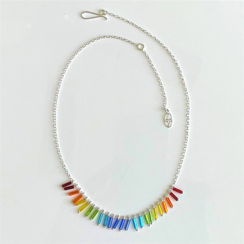 Deco Smiles Necklace: Rainbow